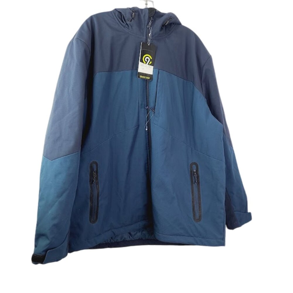 Champion Men's Navy Hooded Winter Snow Quilted Puffer Jacket Size XXL